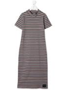 Calvin Klein Kids Teen Striped Dress - Black