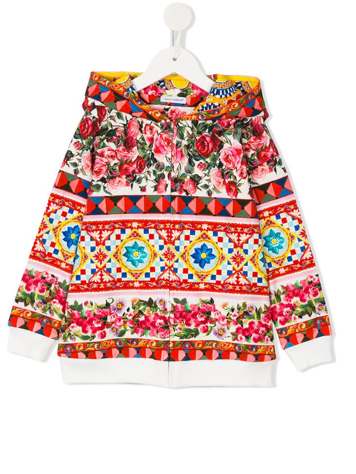 Dolce & Gabbana Kids Printed Hoodie, Girl's, Size: 8 Yrs