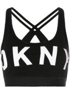 Dkny Logo Sports Bra-top - Black