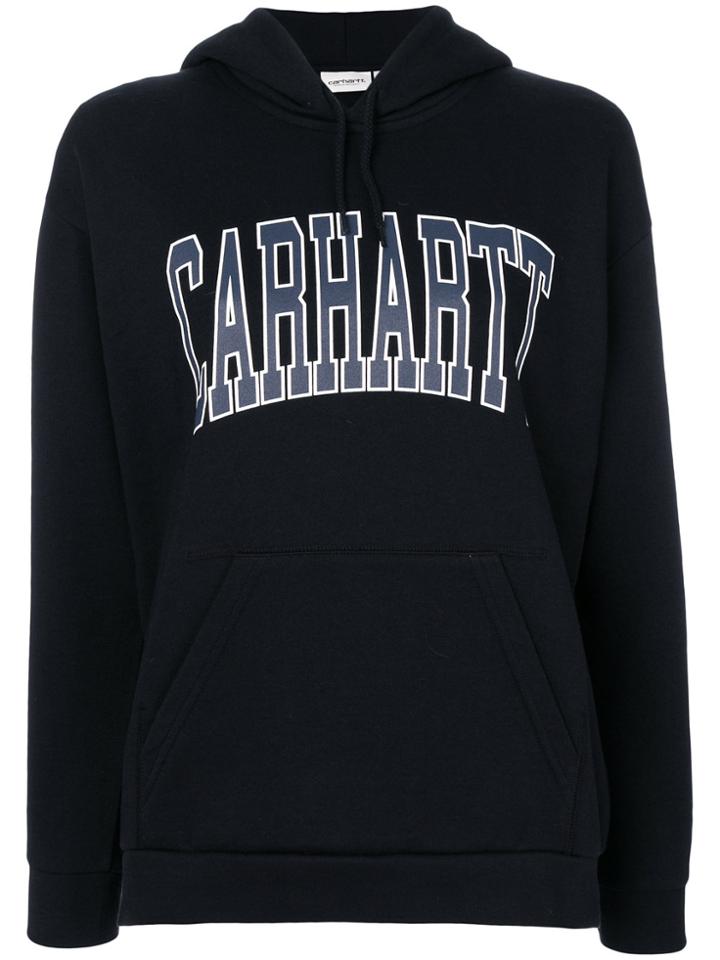 Carhartt Logo Print Hoodie - Black
