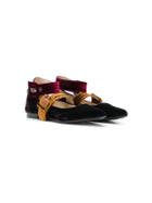 Florens Teen Buckle Strap Ballerinas - Red