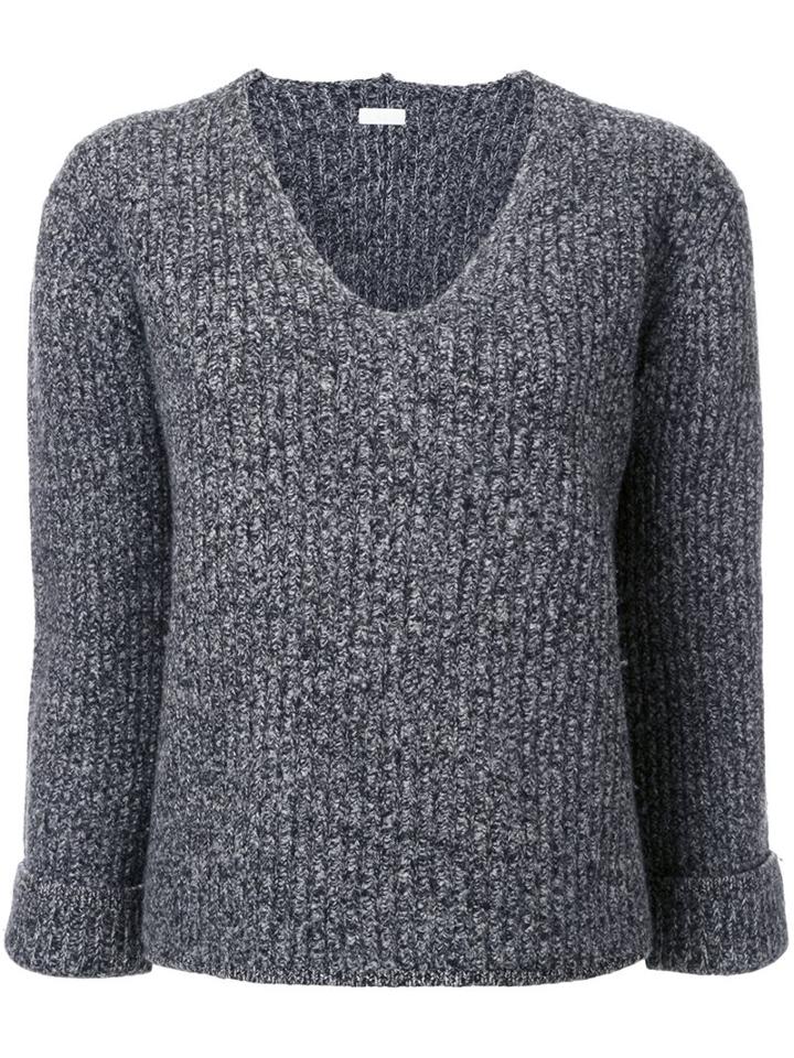 Rito V Neck Jumper, Women's, Size: 38, Grey, Wool