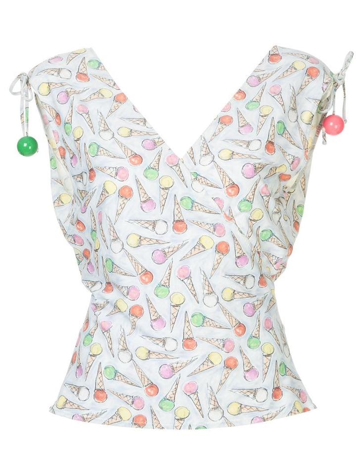 Chanel Pre-owned Ice-cream Print Sleeveless Top - Multicolour
