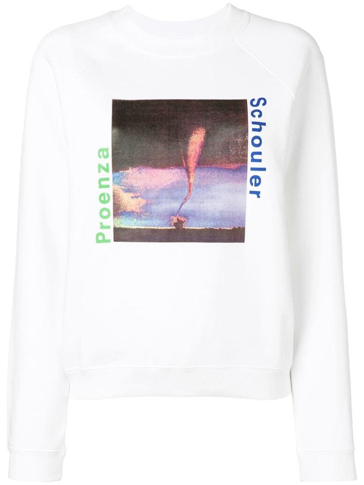 Proenza Schouler Graphic Print Sweatshirt - White