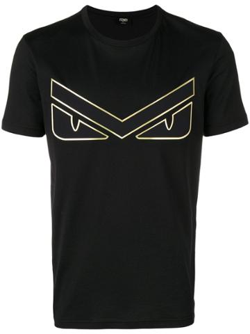 Fendi Eyes Patch T-shirt - Black