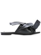 No21 Bow Flat Sandals - Black