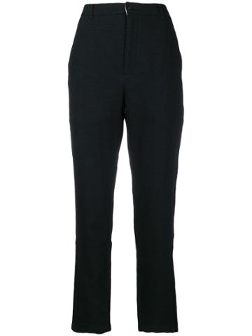 Aleksandr Manamïs High Waisted Tapered Trousers - Black