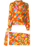 Oscar De La Renta Vintage Floral Print Ensemble - Multicolour