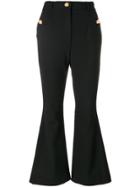Dolce & Gabbana Flared Cropped Trousers - Black