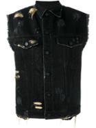 Filles A Papa 'joy' Denim Gilet, Women's, Size: 2, Black, Lurex/cotton/polyester