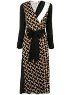 Diane Von Furstenberg Printed Belted Dress - Black