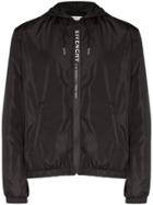 Givenchy Logo Print Zip-front Hoodie - Black
