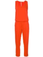 P.a.r.o.s.h. - Slit Back Jumpsuit - Women - Polyester - L, Women's, Red, Polyester