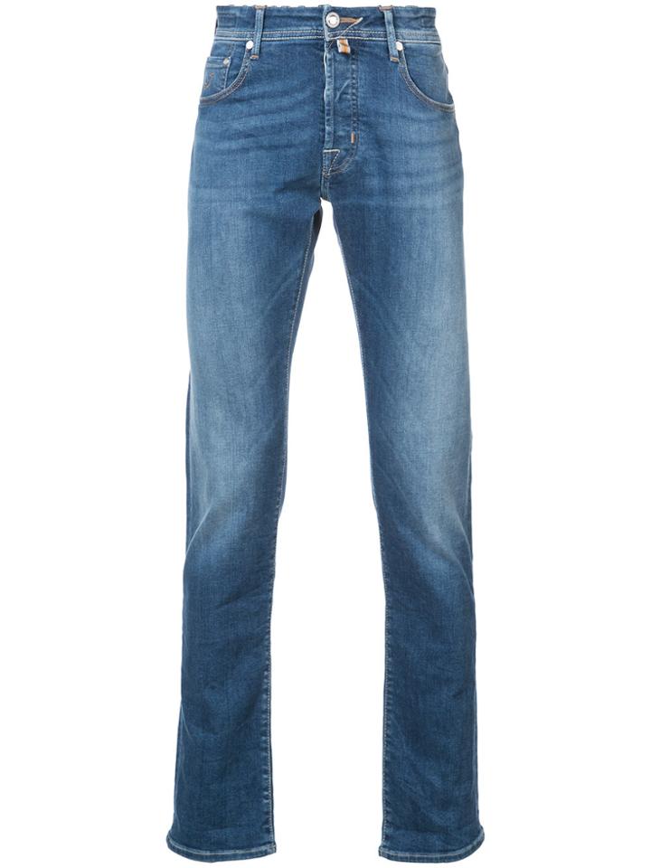 Jacob Cohen Stonewash Straight Leg Jeans - Blue