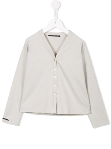 Album Di Famiglia Kids - V-neck Buttoned Cardigan - Kids - Polyamide/spandex/elastane/viscose - 6 Yrs, Nude/neutrals