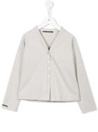 Album Di Famiglia Kids - V-neck Buttoned Cardigan - Kids - Polyamide/spandex/elastane/viscose - 6 Yrs, Nude/neutrals