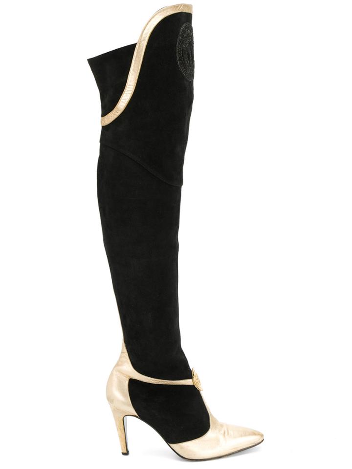 Versace Vintage Knee-length Boots - Black