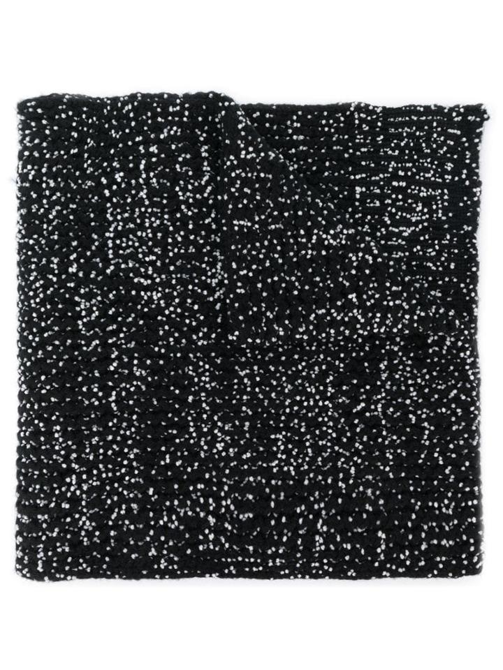 Jil Sander Long Knitted Scarf - Black