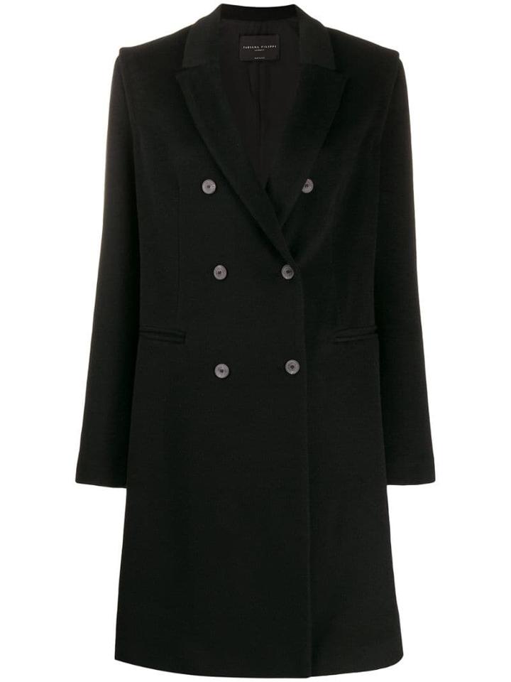 Fabiana Filippi Double Breasted Coat - Black