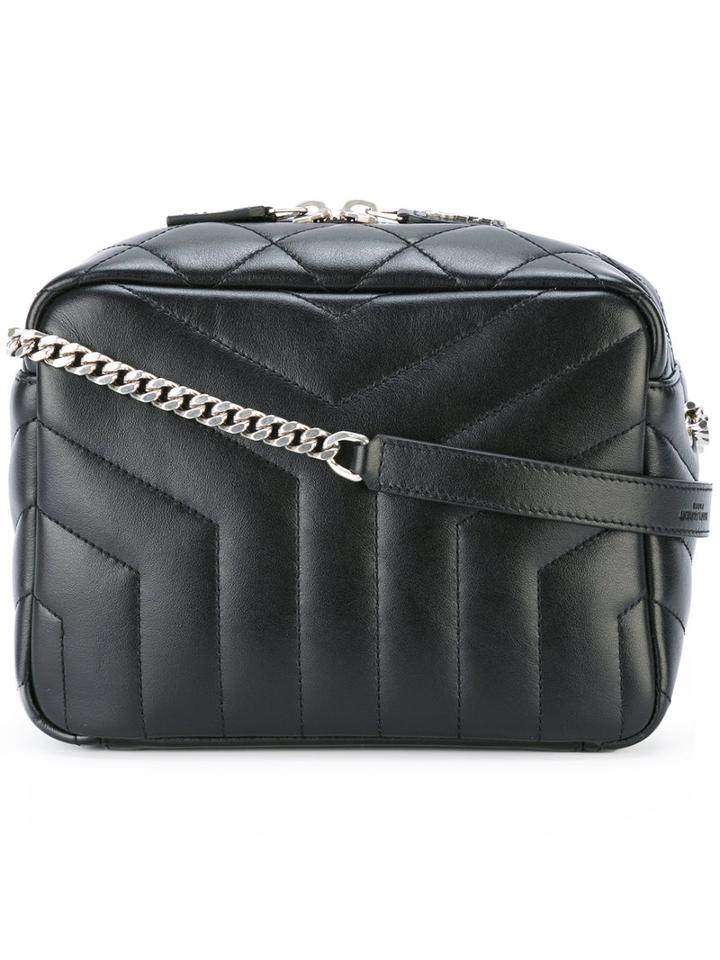 Saint Laurent Small Monogram Lou Lou Bowling Bag, Women's, Black, Calf Leather