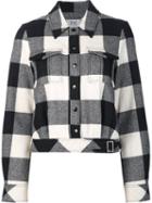Zac Zac Posen Checked Jacket, Women's, Size: 14, Black, Polyester/wool/viscose