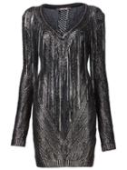 Roberto Cavalli - Knitted Mini Dress - Women - Cotton/viscose - 42, Black, Cotton/viscose