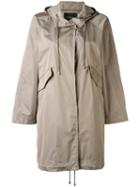 Les Copains Hooded Parka, Women's, Size: 38, Nude/neutrals, Polyester