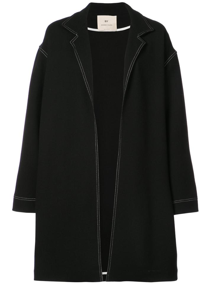 By. Bonnie Young Contrast Trimmed Oversized Coat - Black