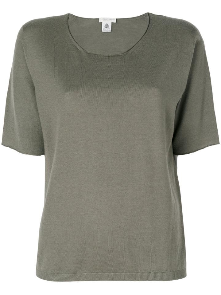 Le Tricot Perugia Round Neck T-shirt - Grey