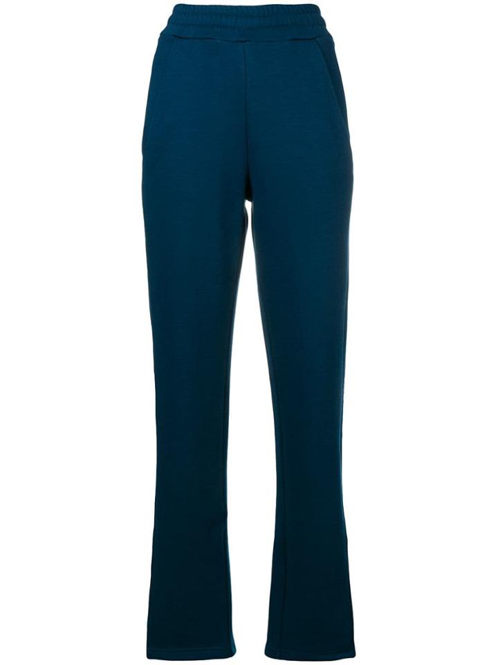 Walk Of Shame Side Slit Track Trousers - Blue