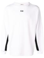 Gcds Logo Embroidered Sweater - White