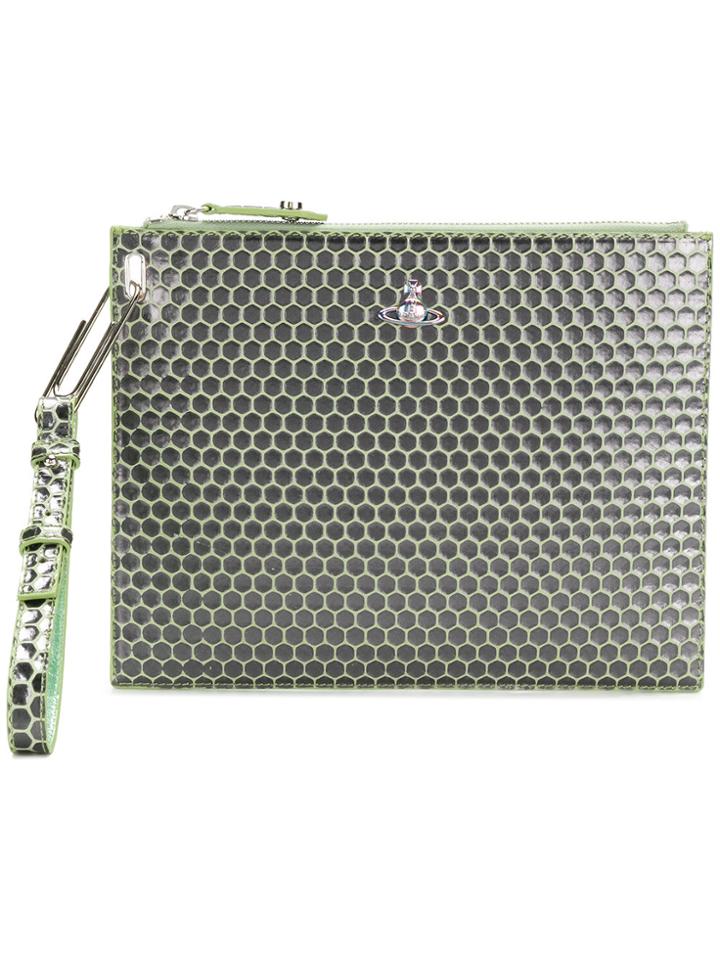 Vivienne Westwood Textured Clutch Bag - Green