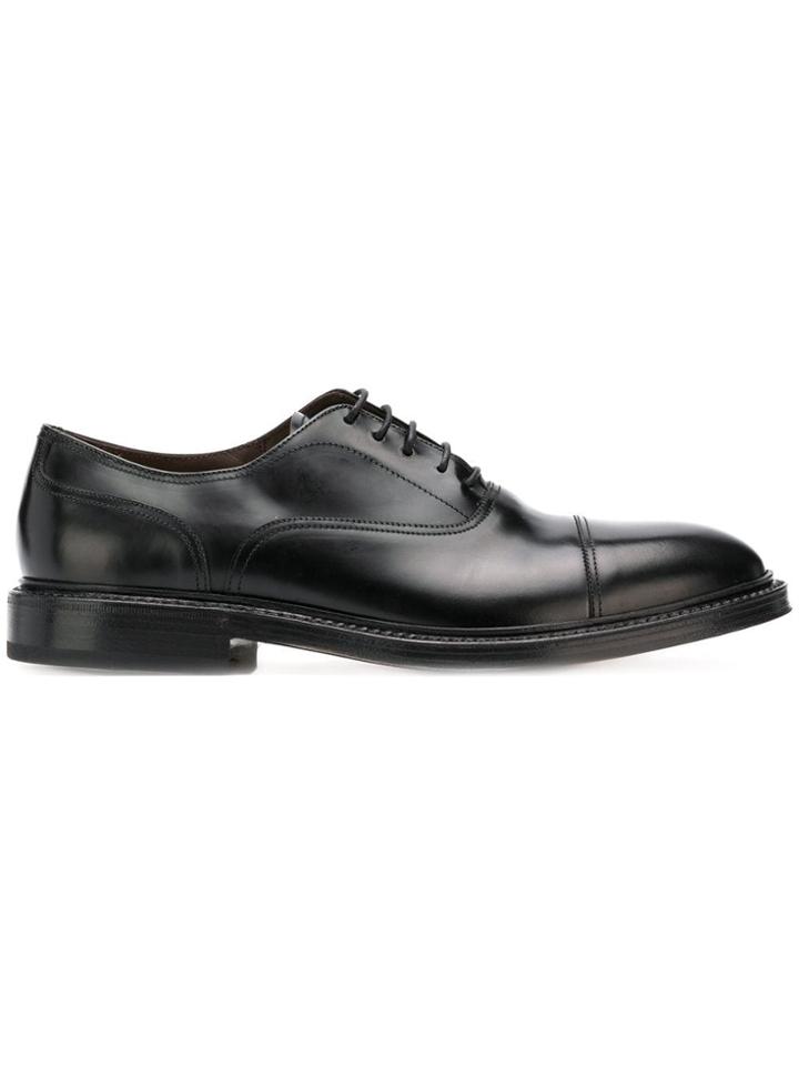 Green George Leather Lace-up Shoes - Black