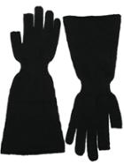 Rick Owens Wide Arm Gloves, Men's, Black, Virgin Wool