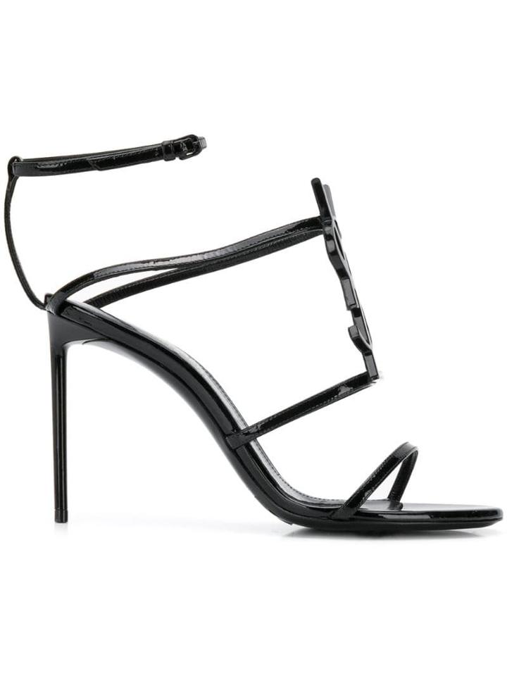 Saint Laurent Cassandra 95 Sandals - Black