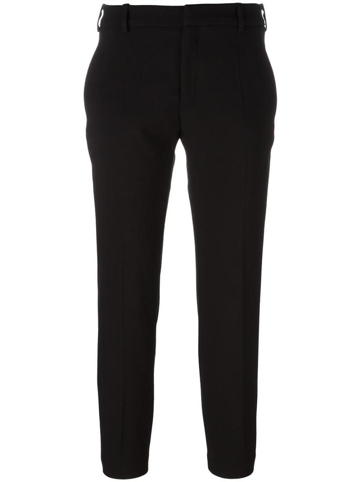 Faith Connexion Cropped Tailored Trousers, Women's, Size: 40, Black, Cotton/polyamide/spandex/elastane/virgin Wool