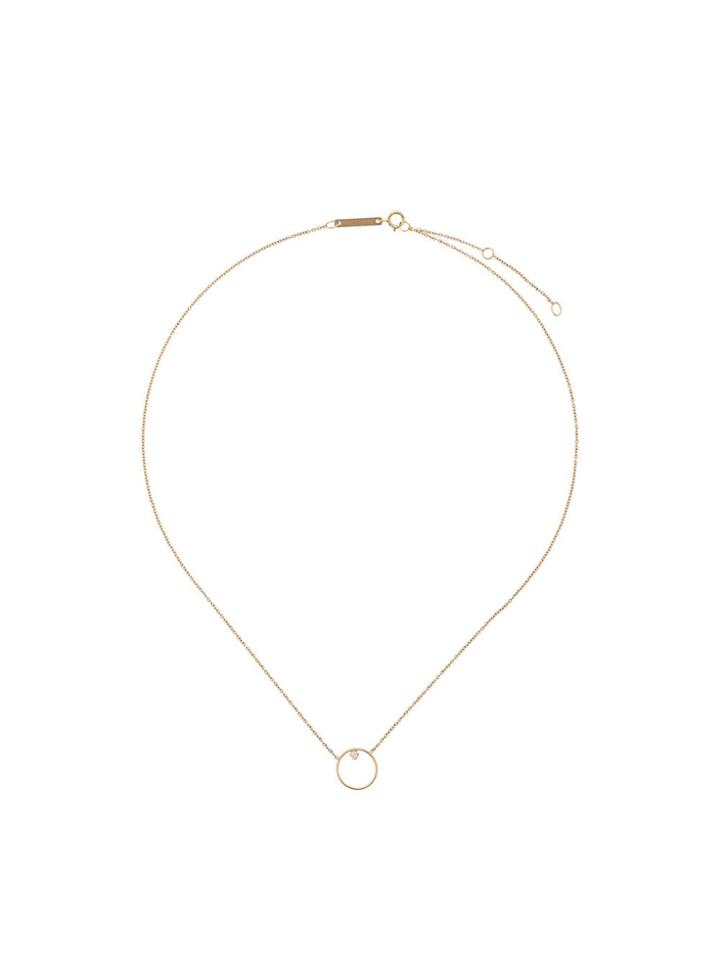 Zoë Chicco 14kt Yellow Gold Circle Prong Diamond Necklace