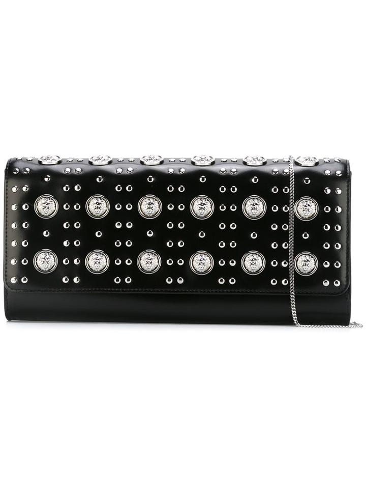 Versus Lion Head Studded Clutch
