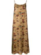 Uma Wang Floral Print Dress - Brown