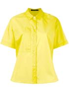 Sofie D'hoore Short Sleeve Button Up Shirt, Women's, Size: 38, Yellow/orange, Cotton