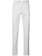 Pt01 - Flat Front Slim Pants - Men - Cotton/spandex/elastane - 58, Grey, Cotton/spandex/elastane