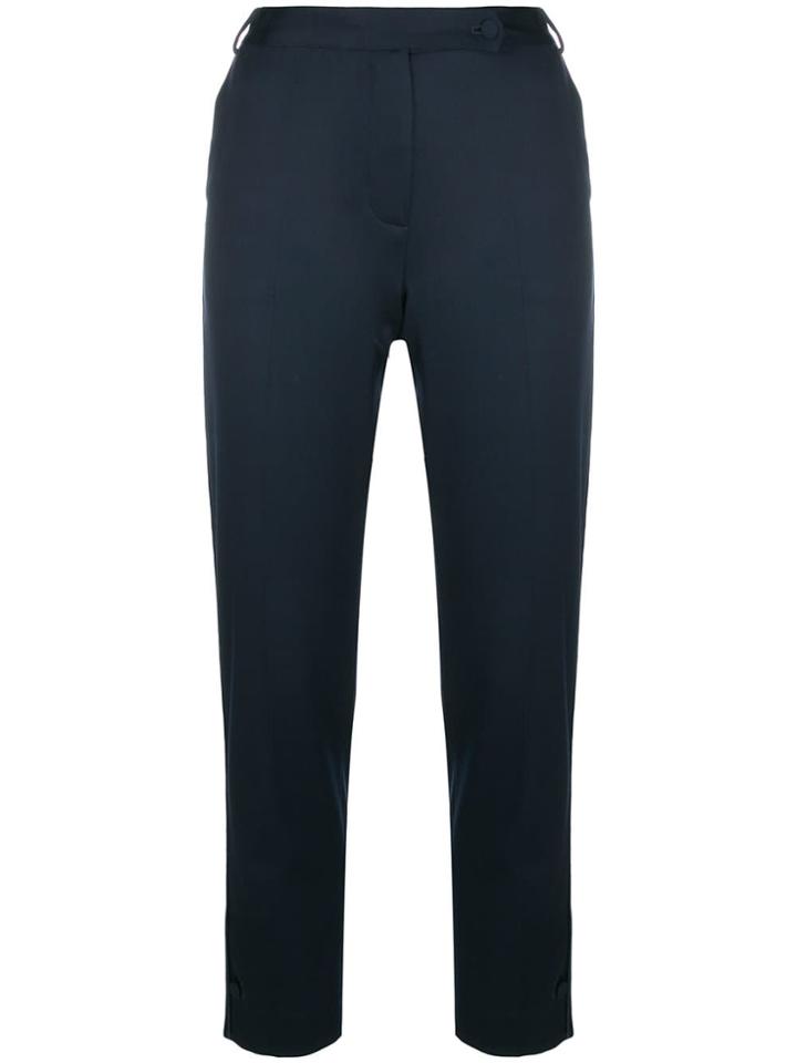 Styland Cropped Tapered Trousers - Blue