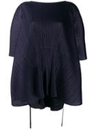 Pleats Please By Issey Miyake Oversized Pleated Top - Blue