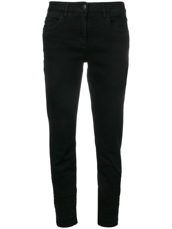 Luisa Cerano Slim Cropped Trousers - Black