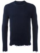 Etro - Frayed Edge Sweatshirt - Men - Cotton - M, Blue, Cotton