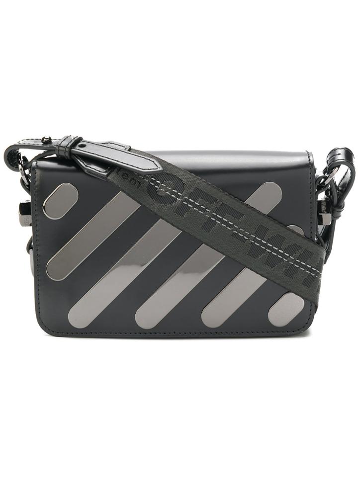 Off-white Small Metal Plaque Embellished Bag - Black
