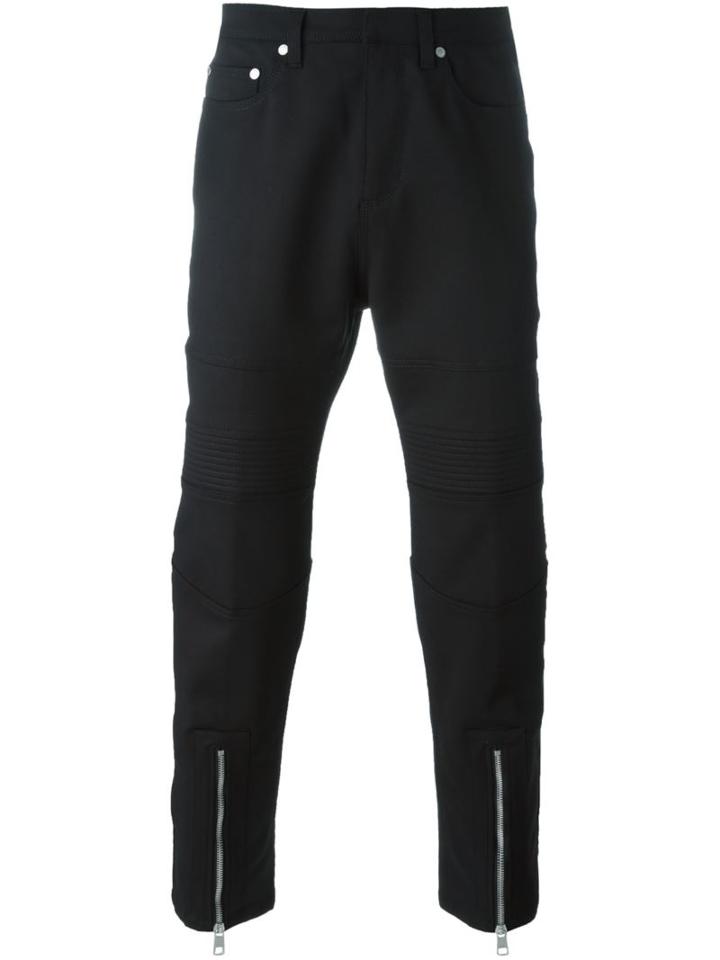 Neil Barrett Zip Detail Jeans, Men's, Size: 31, Black, Cotton/spandex/elastane
