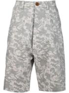 Vivienne Westwood Man Camouflage Print Shorts, Men's, Size: 46, Green, Cotton/linen/flax