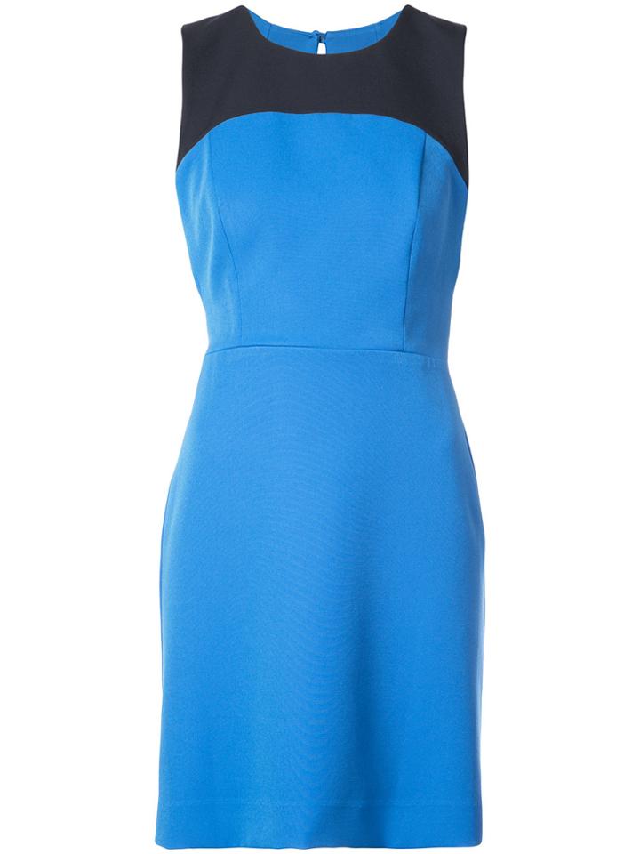 Milly Contrast Panel Dress - Blue