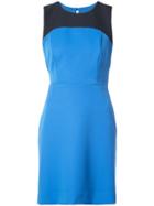 Milly Contrast Panel Dress - Blue